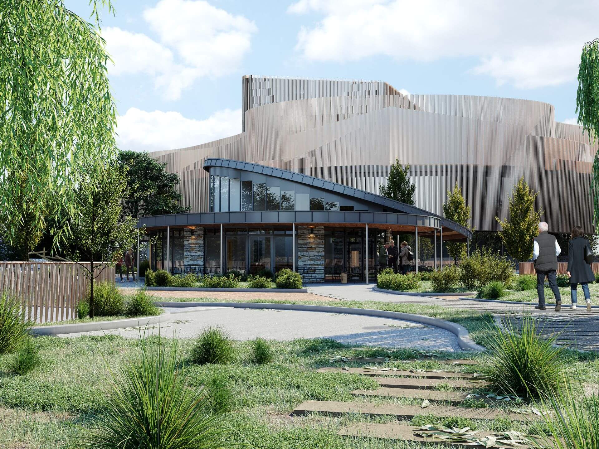 Exterior CGI of the Pavilion